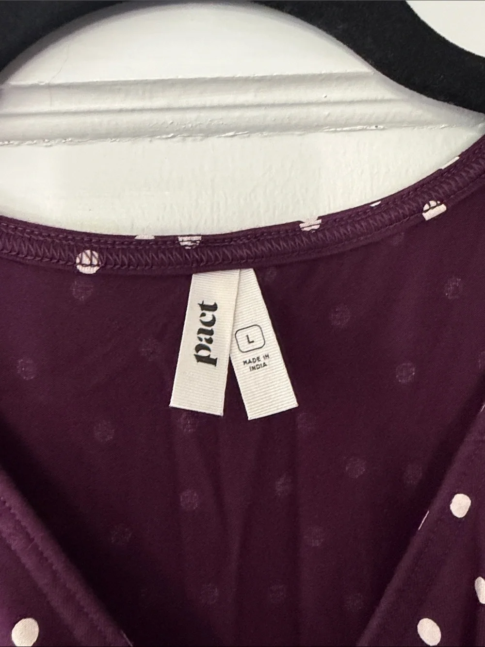 Pact Maroon Polka Dot Wrap dress - Picture 2 of 4